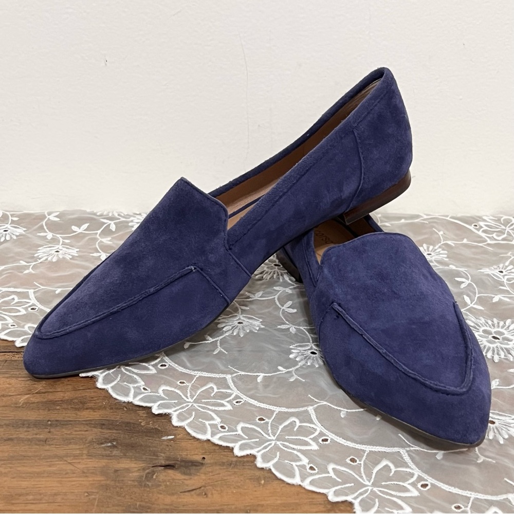 NWOT Corso Como Jatiba Blue Suede Leather Loafer Shoes - Picture 2 of 11